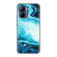 Мраморний чехол на Realme C33 (VPrint) (Блакитний мрамор)