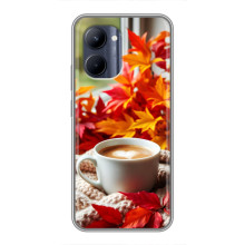 Чехол с уникальным дизайном «Осень с кофе» для Realme C33