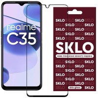 Захисне скло SKLO 3D для Realme C35 (Чорний)