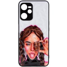 TPU+PC чохол Prisma Ladies для Realme C35 – Коричневий