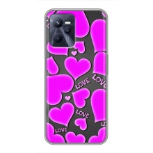 Чехлы для любимой на Реалми С35 (VPrint) (Pink hearts)