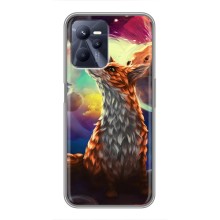 Чехлы с картинкой Лисички для Realme C35 (VPrint) (Лисица в космосе)