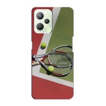 Чехлы с принтом Спортивная тематика для Realme C35 – Ракетки теннис