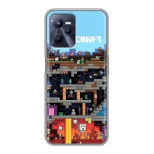 Чехол Майнкрафт на Realme C35 (AlphaPrint) Minecraft (фон Minecraft)