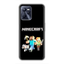 Чехол Майнкрафт на Realme C35 (AlphaPrint) Minecraft (герои Minecraft)