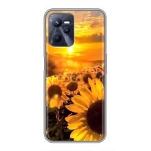 Чохол з Квітами для Realme C35 (поле соняшників)