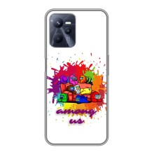 Чехол Амонг Ас для Realme C35 (AlphaPrint) (Яркий АмонгАс)