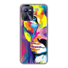 Чехол со Львом для Realme C35 (VPrint) (Яркий Лев)
