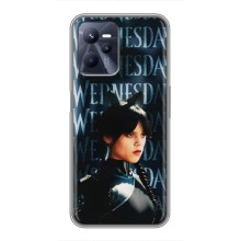Чехлы Венсдей на Realme C35 Уэнсдей (AlphaPrint) (Уэнздей кошка)