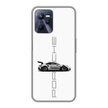 Чохол з авто Порше для Realme C35 – білий порше