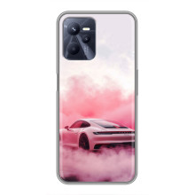 Чохол з авто Порше для Realme C35 – Рожевий Порше