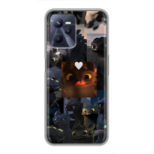 Чехол как приручить дракона на Realme C35 – Дракон коллаж