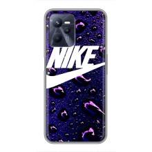 Чехол с логотипом Найк на Realme C35 (Найк на фиолетовом)