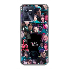 Чехол Гра в кальмара для Realme C35 – Коллаж игры кальмара