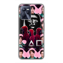 Чехол Гра в кальмара для Realme C35 – Персонажи игры кальмара