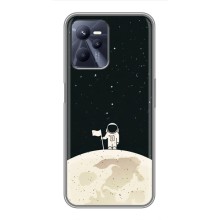 Космические Чехлы для Реалми С35 (VPrint) (На луне)