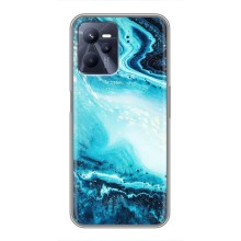 Мраморний чехол на Realme C35 (VPrint) (Блакитний мрамор)