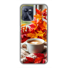 Чехол с уникальным дизайном «Осень с кофе» для Realme C35