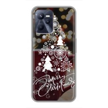 Рождественские Чехлы для Realme C35 (VPrint) (Елочка узорная)