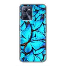 Силиконовый бампер с картинкой животных для Realme C35 (Крылья бабочек)