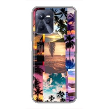 Силиконовый чехол с КАРТИНКАМИ лето для Realme C35 (AlphaPrint) (Летний отпуск)