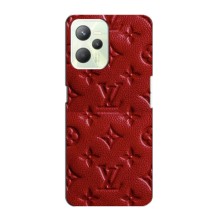 Текстурный Чехол Louis Vuitton для Реалми с35 (Красный ЛВ)
