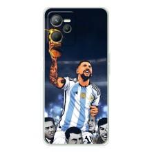 Чехлы для Realme C36 (Leo чемпион) (AlphaPrint) (Месси с кубком)