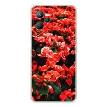 Чехлы с Цветами для Realme C36 (VPrint) (Цветы красные)