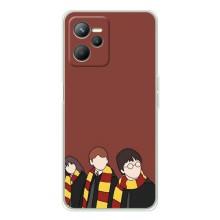 Чехлы с Гарри Поттером для Realme C36 (AlphaPrint) (Гарри с друзьями)