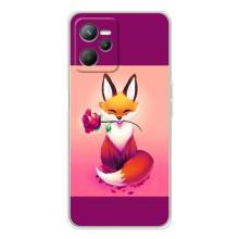 Чехлы с картинкой Лисички для Realme C36 (VPrint) (Лисичка с розочкой)