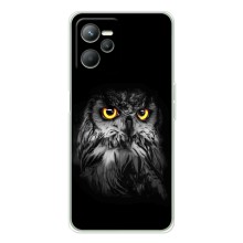 Чехлы с принтом СОВЫ для Realme C36 – Сова на чёрном
