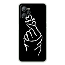 Чехлы (Знак сердечка) на Realme C36 – Сердце на черном