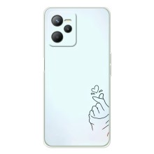 Чехлы (Знак сердечка) на Realme C36 – Сердце на голубом