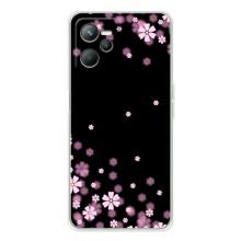 Чехол для Реалми С36 - с принтом (Дизайнерские) (AlphaPrint) (Цветочки маленькие)