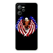 Чехол Флаг USA для Realme C36 – Крылья США