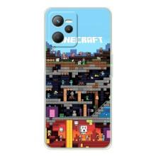Чехол Майнкрафт на Realme C36 (AlphaPrint) Minecraft (фон Minecraft)