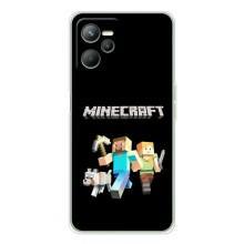 Чехол Майнкрафт на Realme C36 (AlphaPrint) Minecraft (герои Minecraft)