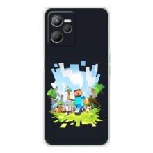 Чехол Майнкрафт на Realme C36 (AlphaPrint) Minecraft (персонажи Minecraft)