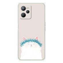 Чехол на тематику: Коты для Realme C36 – Белый котик