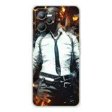 Силиконовый чехол с картинкой "Герой Pubg" на Realme C36 – Man Пубг