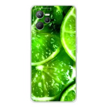 Чехол с изображением  вкусной еды для Realme C36 – Яркий ЛАЙМ