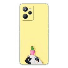 Бампер для Realme C36 с картинкой "Песики" – Кактус на голове
