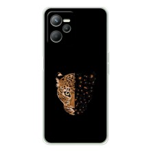 Чохол з леопардовим принтом на Realme C36 (Леопард на чорному)
