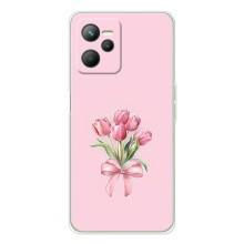 Чехол с розовым рисунком для Realme C36