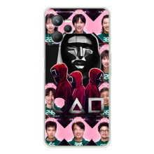 Чехол Гра в кальмара для Realme C36 – Персонажи игры кальмара