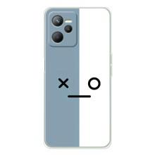 Силиконовые Чехлы (смешные стикеры) для Realme C36 – Серо-белый