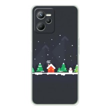 Силіконовий бампер на різдво для Realme C36 (Місто зимове)
