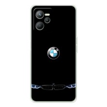 Силиконовый бампер с картинкой машины на Realme C36 (Черный BMW)