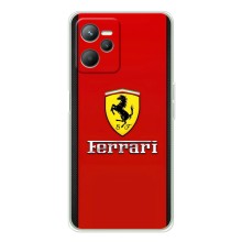 Силиконовый бампер с картинкой машины на Realme C36 (Ferrari Logo)