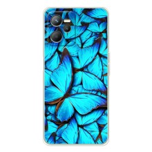 Силиконовый бампер с картинкой животных для Realme C36 – Крылья бабочек